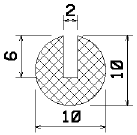 MZS 25002 - sponge profiles - U shape profiles