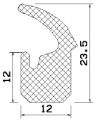 MZS 25083 - EPDM szivacs gumi profilok - Ajtókeret- ablak tömítő profilok