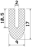 MZS 25137 - sponge profiles - U shape profiles