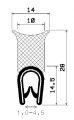SD-0110 - coextrudált fémbetéttel - Élvédő profilok SD-0110 - coextrudált fémbetéttel - Élvédő profilok