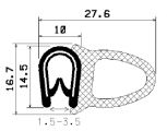SD-0351 - coextrudált fémbetéttel - Élvédő profilok SD-0351 - coextrudált fémbetéttel - Élvédő profilok