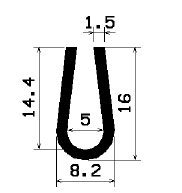 TU1- 0229 - rubber profiles - U shape profiles