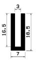- TU1- 0320 1B= 50 m - gumi profilok - 100 méter alatt - U alakú profilok - TU1- 0320 1B= 50 m - gumi profilok - 100 méter alatt - U alakú profilok