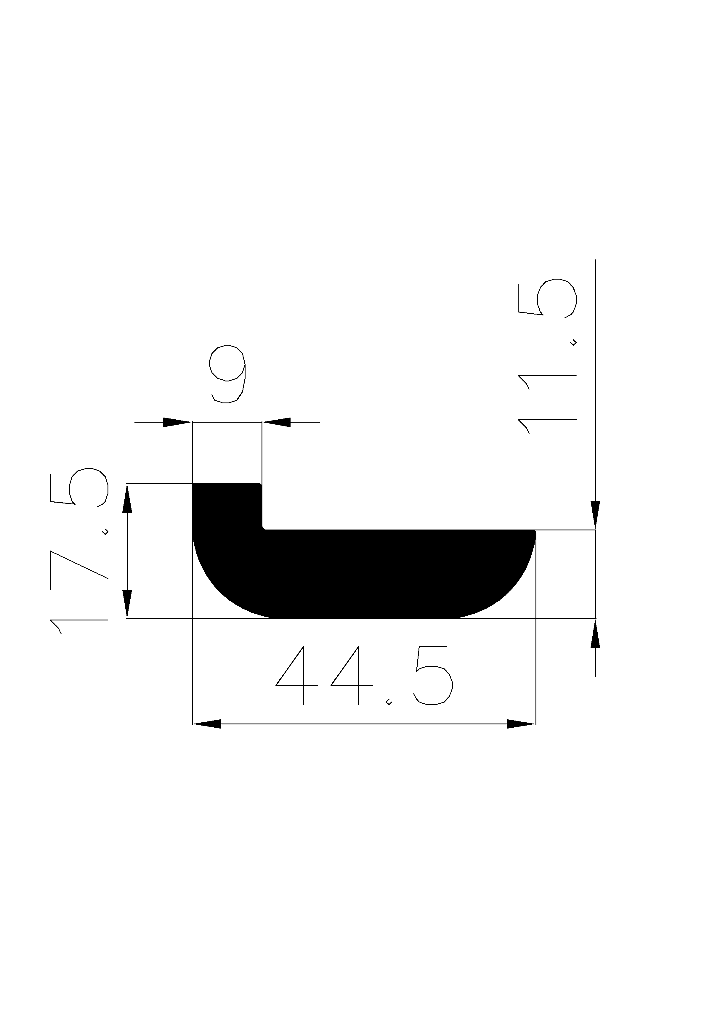 11350380KG - Gummi-„L”-Profil - Winkelprofile / L-Profile