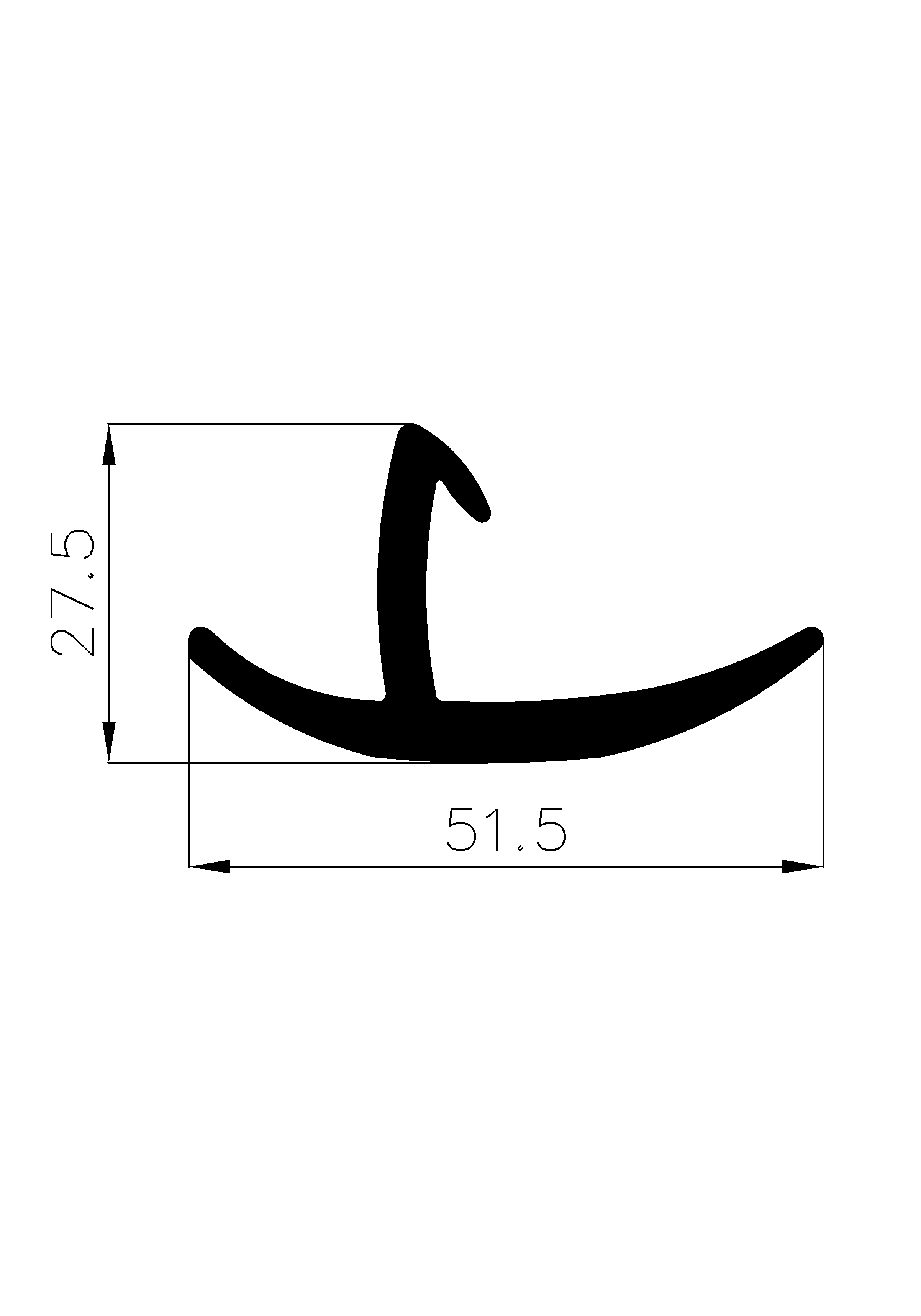 11980365KG - EPDM Gummi-Profile - Abdeckung und T-Profile