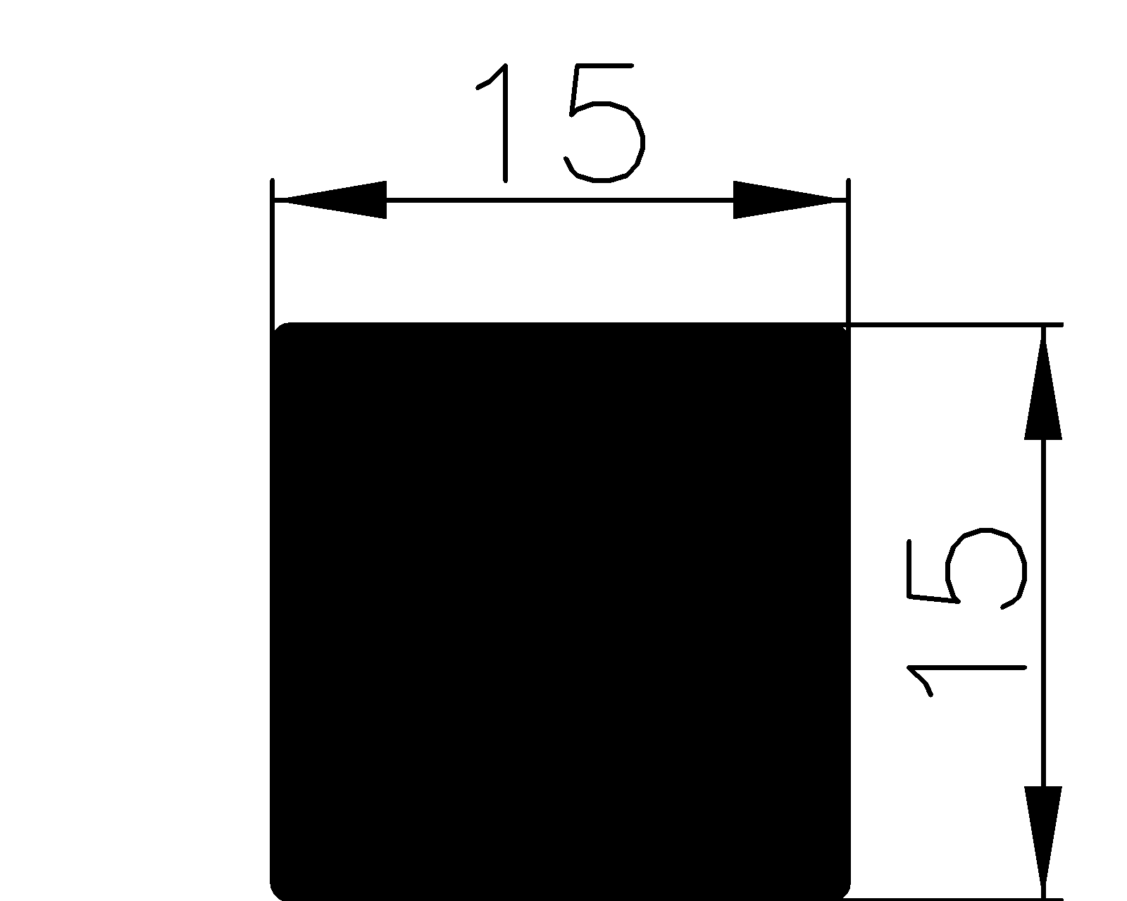 13180350KG - rubber profiles - Square profiles