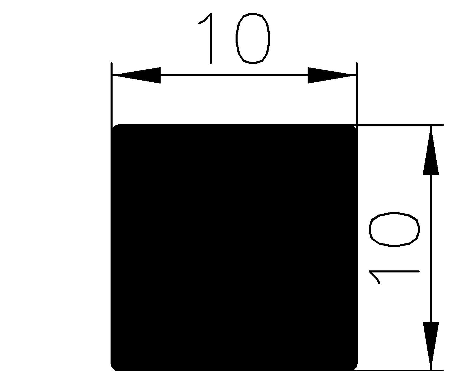 13190350KG - rubber profiles - Square profiles