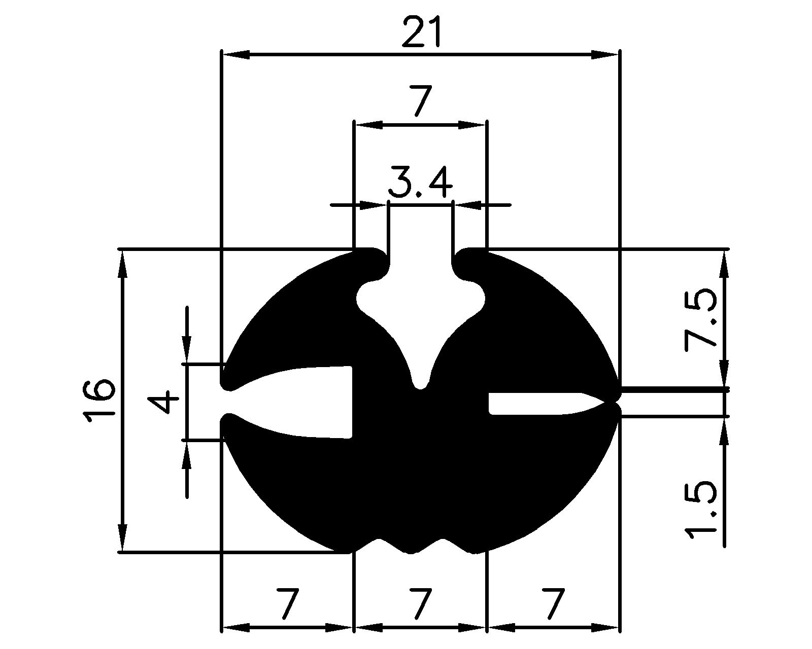 14280365KG - Verglasunsprofile