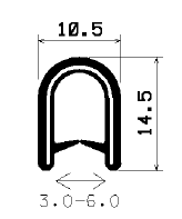 SD-0223 - coextrudált fémbetéttel - Élvédő profilok SD-0223 - coextrudált fémbetéttel - Élvédő profilok