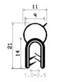 SD-0348 - coextrudált fémbetéttel - Élvédő profilok SD-0348 - coextrudált fémbetéttel - Élvédő profilok