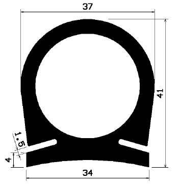 RT 0273 - EPDM rubber profiles - Sliding door – finger-guard profiles