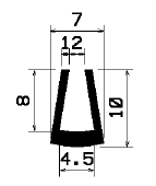TU1- 0113 - silicone profiles - U shape profiles