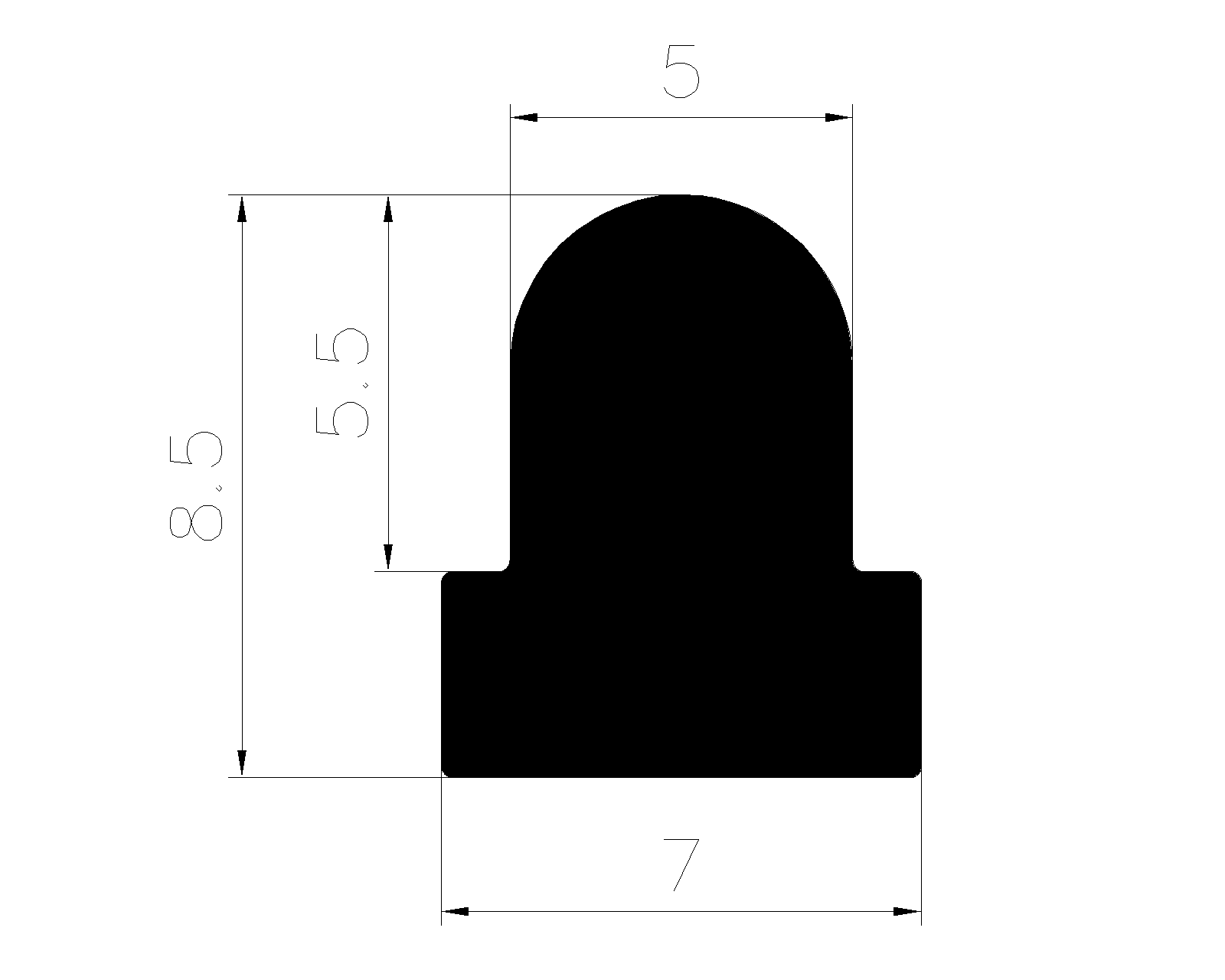 18120160KG - szilikon gumiprofilok - Takaró és 'T' alakú profilok 18120160KG - szilikon gumiprofilok - Takaró és 'T' alakú profilok