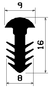 FA 0839 - EPDM Gummi-Profile - Abdeckung und T-Profile