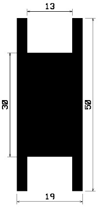 H 0536 - EPDM-Kautschukprofile - H-Profile