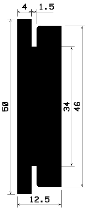 H 0487 - EPDM profiles - H-profiles