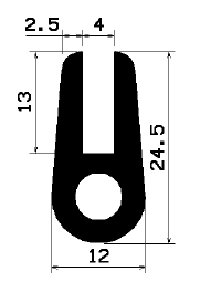 TU1- 1022 - szilikon gumi profilok - U alakú profilok TU1- 1022 - szilikon gumi profilok - U alakú profilok