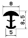 FA 1027 - EPDM Gummi-Profile - Abdeckung und T-Profile