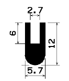 TU1- 1050 - silicone profiles - U shape profiles