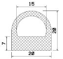 MZS 25309 - EPDM rubber profiles - Semi-circle, D-profiles