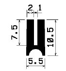 TU1- 1082 - rubber profiles - U shape profiles