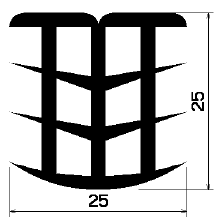 FA 1081 - EPDM Gummi-Profile - Abdeckung und T-Profile