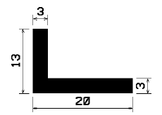 Wi 0685 - Gummi-„L”-Profil - Winkelprofile / L-Profile