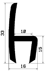 H 1412 - EPDM gumiprofilok - H alakú profilok
