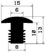 8560370KG - EPDM Gummi-Profile - Abdeckung und T-Profile