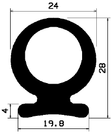 RT - 1573 - EPDM rubber profiles - Sliding door – finger-guard profiles