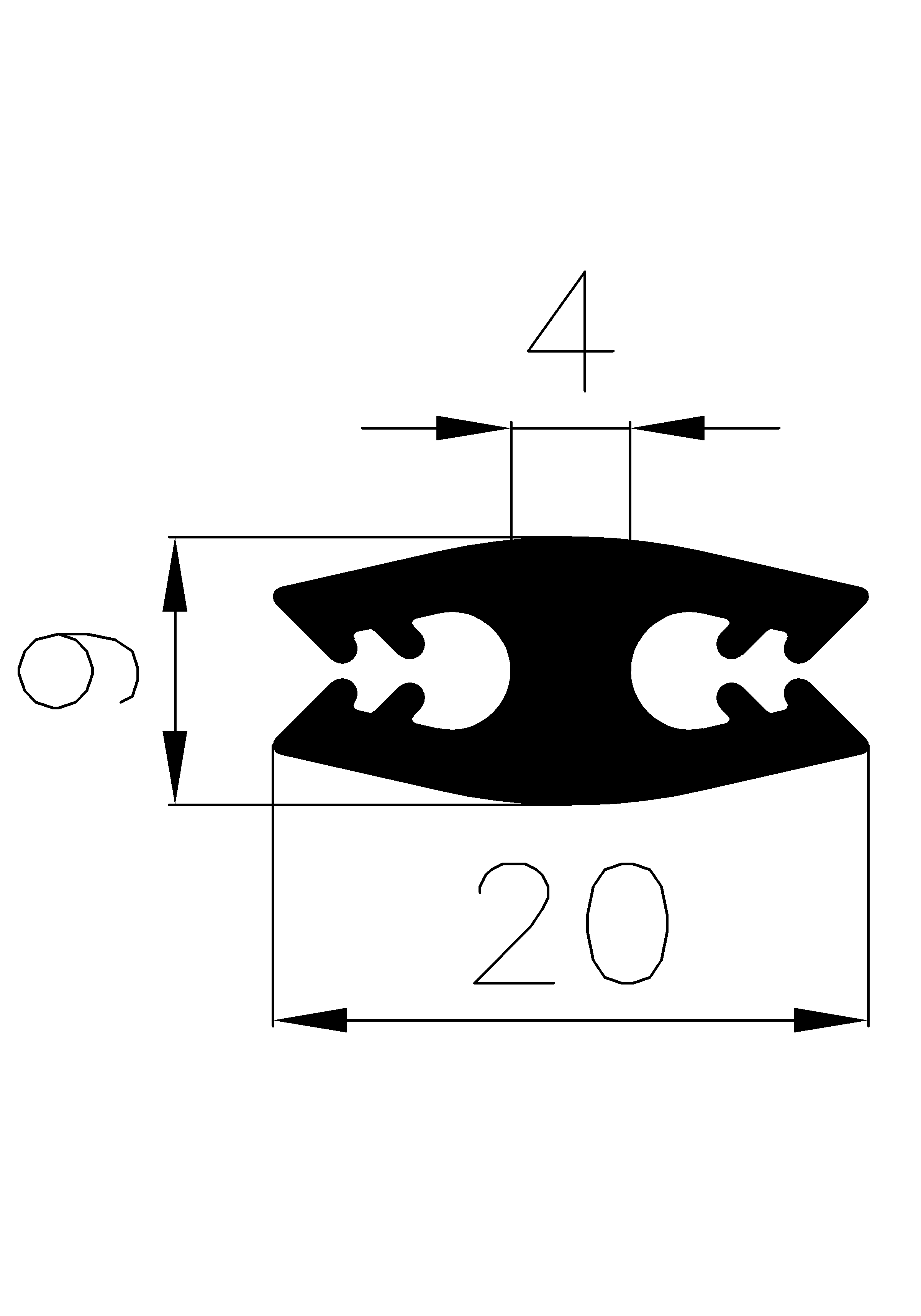 4920370KG - EPDM profiles - H-profiles