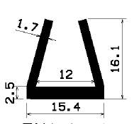 TU1- 1572 - rubber profiles - U shape profiles