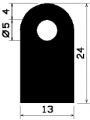 HR 1597 - silicone rubber profiles - Semi-circle, D-profiles