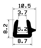 TU1- 1619 - rubber profiles - U shape profiles