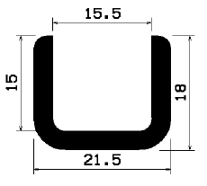 TU1- 1657 - rubber profiles - U shape profiles