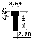 T - 1648 1B=25 m - gumiprofilok - Takaró és 'T' alakú profilok T - 1648 1B=25 m - gumiprofilok - Takaró és 'T' alakú profilok