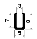 TU1- 1687 - gumiprofilok - U alakú profilok