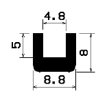 TU1- 1709 - rubber profiles - U shape profiles