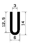 TU1- 0186 - EPDM-Gummi -Profile - U-Profile