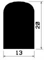 HR 1752 - szilikon gumiprofilok - Félkör alakú, D-profilok