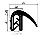 SD-0091 - coextrudált fémbetéttel - Élvédő profilok SD-0091 - coextrudált fémbetéttel - Élvédő profilok