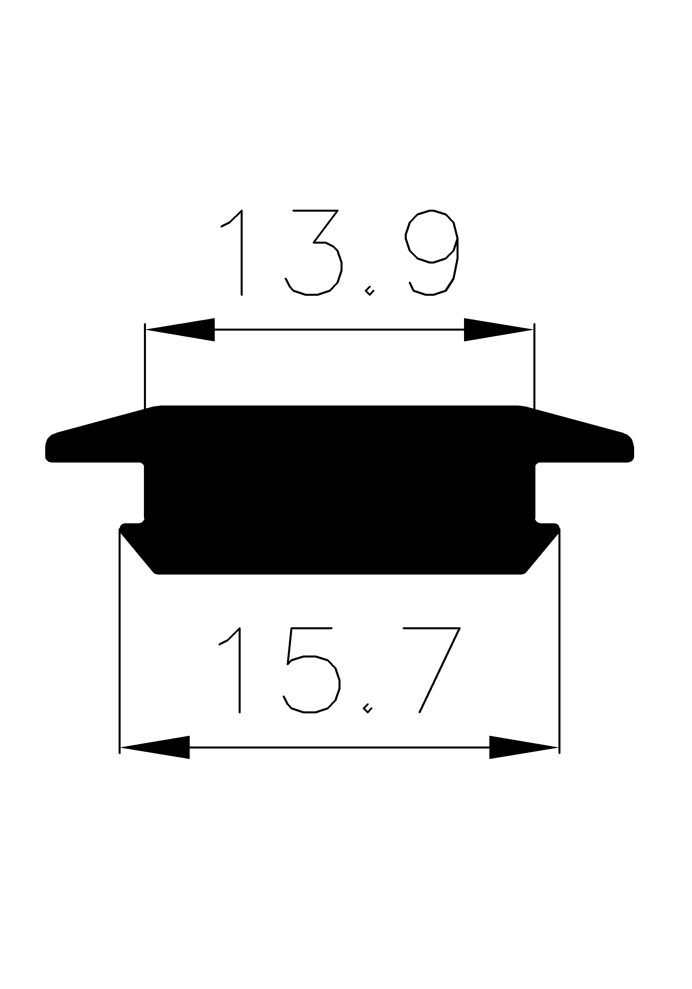 6270370KG - EPDM Gummi-Profile - Abdeckung und T-Profile