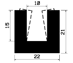 TU1- 1898 - silicone profiles - U shape profiles