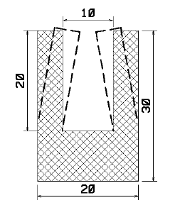 MZS 25764 - sponge profiles - U shape profiles