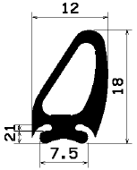 RT 2036 - EPDM rubber profiles - Sliding door – finger-guard profiles