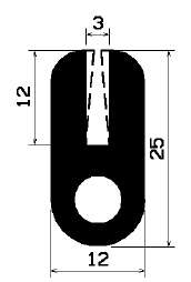 TU1- 2061 - szilikon gumi profilok - U alakú profilok TU1- 2061 - szilikon gumi profilok - U alakú profilok