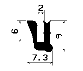 TU1- 2122 - silicone profiles - U shape profiles