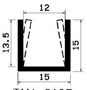 TU1- 2167 - silicone profiles - U shape profiles