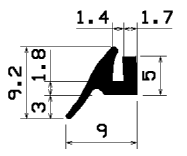 TU1- 2416 - rubber profiles - U shape profiles