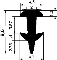 FA - G113 - gumiprofilok - Takaró és 'T' alakú profilok FA - G113 - gumiprofilok - Takaró és 'T' alakú profilok